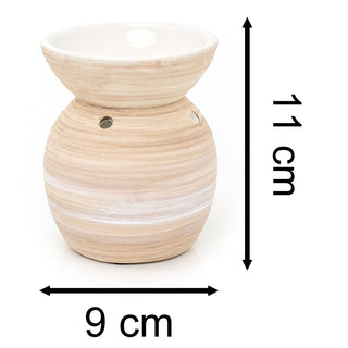 Mediterranean Stoneware Essential Oil Burner | Tealight Candle Wax Melt Burner