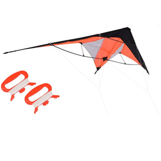 Dual Line Stunt Kite | Easy Fly Kids Adults Sports Kite | Power Kite Stunt Kite - Colour Varies One Supplied