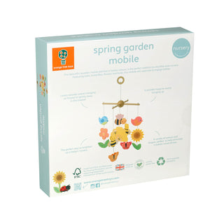Spring Garden Wooden Mobile For Baby Cot | Floral Crib Mobile Bee Nursery Decor