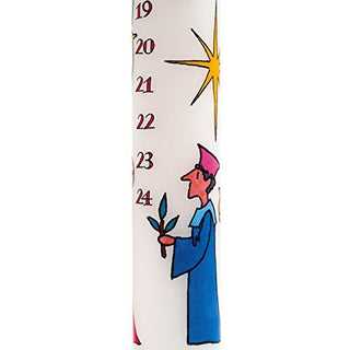 Traditional Countdown To Christmas Advent Dinner Candle ~ Wise Men Design (Regular Size)