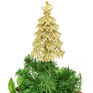 Gold Glitter Christmas Tree Shaped Hanging Decoration | Novelty Hanging Christmas Tree Ornament | Xmas Bauble Christmas Bauble Christmas Decor