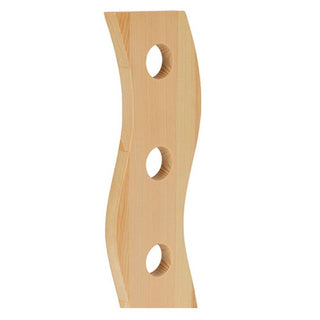 4 Bottle Pinewood Wine Rack | Wooden Free Standing Wine Storage Holder - 40cm