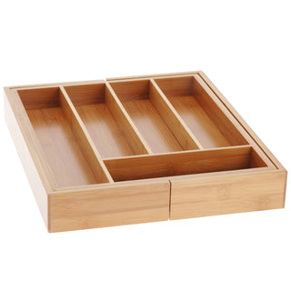 Extendable Cutlery Tray | 7-compartment Cutlery Drawer Organiser - 28 to 45cm