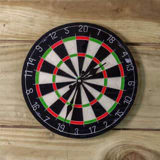 Novelty Round Glass Dartboard Clock | Dart Board Shaped Wall Clock - Darts Gift