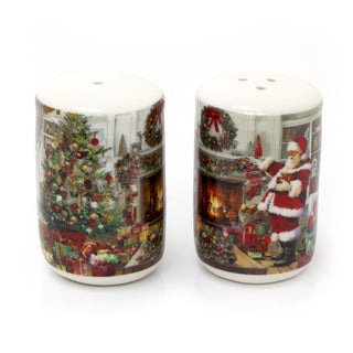 Fine China Santa and Christmas Tree Salt & Pepper Shakers | Salt and Pepper Pots