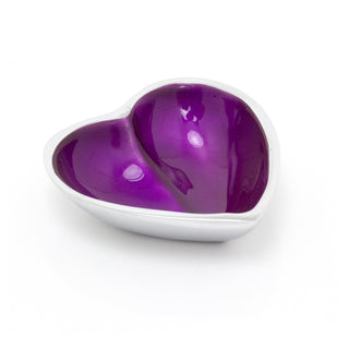 Small Recycled Aluminium Heart Dish | Heart Shaped Snack Bowl Dip Bowl Vanity Bowl | Heart Dish Trinket Dish Key Bowl Jewellery Dish - Colour Varies One Supplied