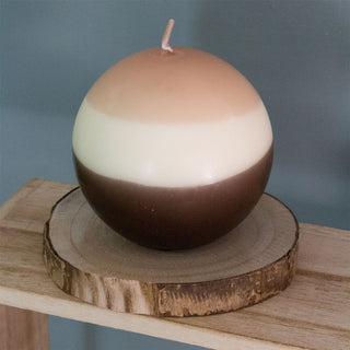 Contemporary Ball Candle | Decorative Unscented Sphere Candle 45-hour Burn Time