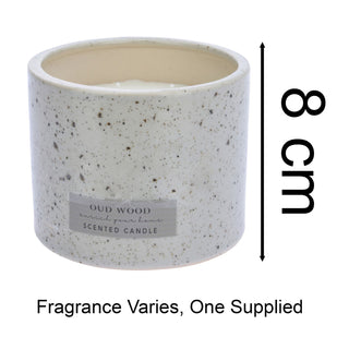 2-Wick Scented Candle in Ceramic Jar | Aromatherapy White Wax Candle & Holder