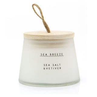 Sea Breeze Large Nautical Candle | Sea Salt & Vetiver Fragrance Candle And Pot