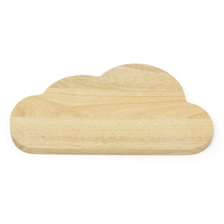 30cm Cloud Shaped Serving Platter Chopping Board | Hevea Wood Breakfast Board Grazing Board | Cheese Board Snack Serving Board