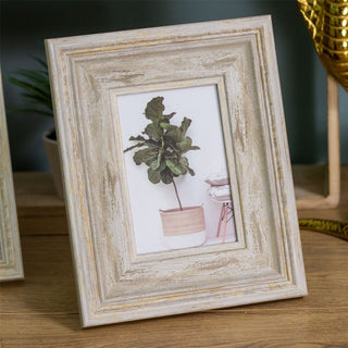 4x6 Antique Style White Washed Photo Frame Wall Mounted Single 6x4 Picture Frame