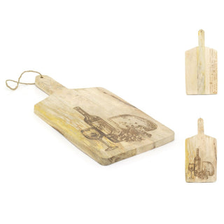 50cm Etched Wine And Cheese Wooden Serving Board | Wooden Food Presentation Board Chopping Board | Cutting Board Serving Sharing Platter - Design Varies One Supplied