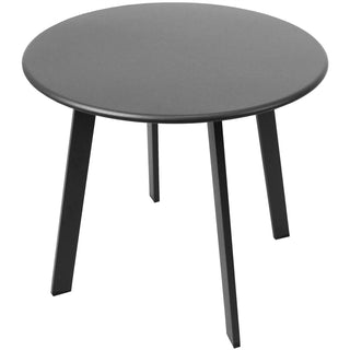 50cm Grey Metal Outdoor Coffee Table Garden Side Table | Patio Table Metal Garden Table Outdoor Side Table | Round Garden Table Garden Coffee Table
