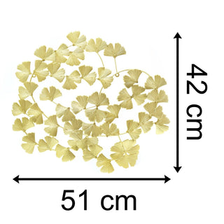 51 x 42cm Gold Tone Lotus Flower Wall Decor | Aluminium Floral Wall Sculpture Modern Gold Wall Art | Gold Metal Hanging Wall Ornaments