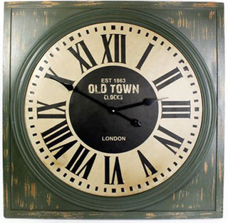 Square Wall Clock ~ Est 1863 Old Town Clocks London