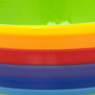21cm Hand Painted Rainbow Stripe Ceramic Salad Bowl | Round Kitchen Bowl Serving Bowl Pasta Bowl | Ramen Bowl Serving Dishes