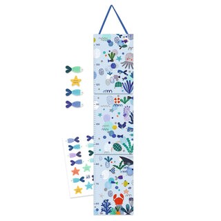Djeco DD04050 Ocean Design Height Chart | Wall Hanging Measuring Height Chart