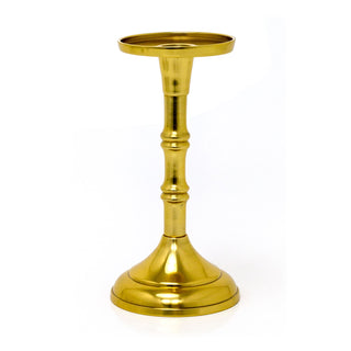 Gold Metal Dinner Candlestick | Pillar Candle Holder Aluminium Candlestick 20cm