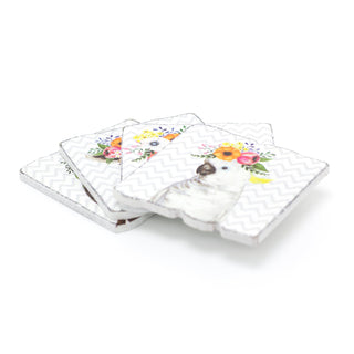 Beautiful Pack Of 4 Animal Cup Mug Coasters For Drinks ~ Coffee Table Mats