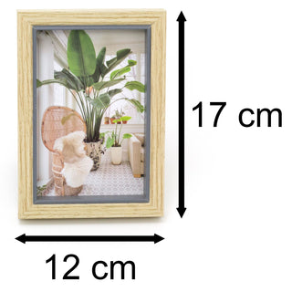 Mediterranean Wooden Photo Frame 4 x 6 | Freestanding Single Aperture 4 x 6 Picture Frame | Grey Picture Frame Tabletop Photo Frame 6 x 4