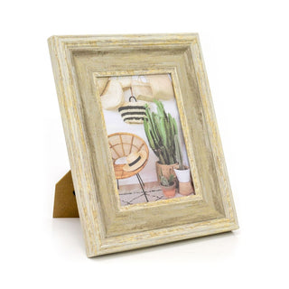 5x7 Antique Style White Washed Photo Frame Wall Mounted Single 5x7 Picture Frame
