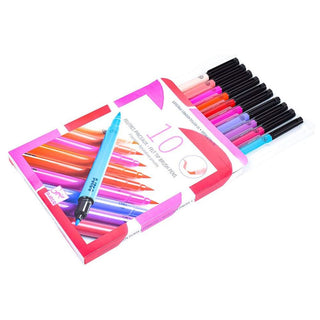 Djeco DJ08802 - 10 Felt Tip Brush Pens | Double Felt Tip Pens For Kids - Sweet