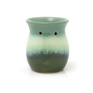 Green Ombre Glaze Eucalyptus Oil Burner | Ceramic Tea Light Essential Oil Burner