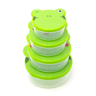 Set Of 4 Children's Animal Snack Pots | Kids Nesting Snack Containers