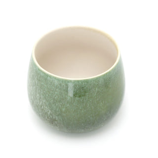 9cm Green Glaze Ceramic Plant Pot Holder | Decorative Cachepot Planter | Indoor Planter Flower Pot