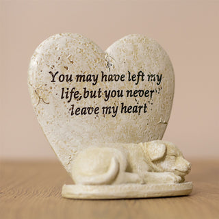 Dog Memorial Ornament | Heart Graveside Pet Memory Plaque Pet Remembrance Plaque
