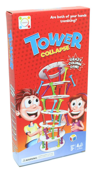 Crazy Column Collapsing Tower Game ~ Family Games Night