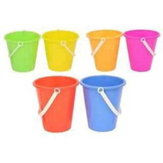 Beach Sand Toys 17Cm Neon Bucket - Colour Vary