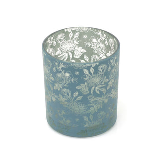 Botanical Love Tealight Holder | Blue Floral Tea Light Candle Holder