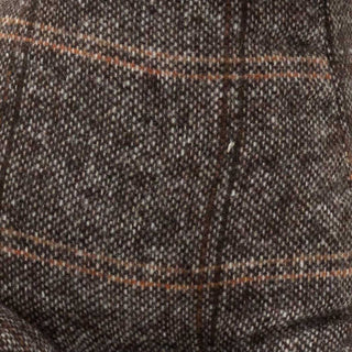 Winston Puppy Dog Doorstop in Herringbone Tartan Fabric | Animal Door Stop 1.5kg