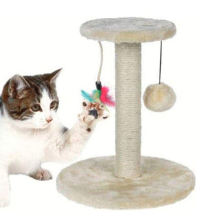 Cat Scratching Post Cat Climbing Tree | Cat Scratch Post With Toys Kitten Scratching Post | Scratching Post For Cat And Kittens Play Tower - Colour Varies One Supplied