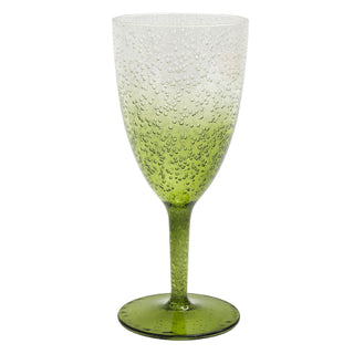 Green Bubbles Plastic Wine Glass Reusable Wine Glass Goblet Garden Picnic 400ml
