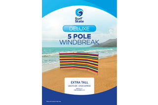 5 Pole Extra Tall Beach Windbreaker | Camping Windbreak Windshield For Beach | Wind Shield Beach Screen