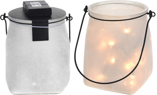 Stunning Stone Effect Decorative Mason Jar Lantern With Led Lights