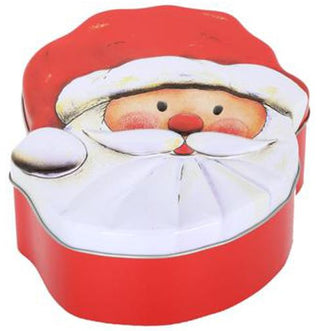 Santa Shaped Tin ~ Christmas Holidays Santa Claus Cake/Cookie Tin