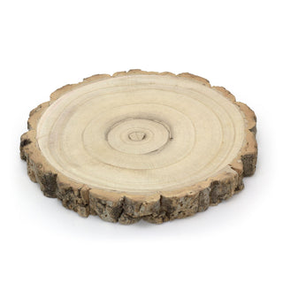 22cm Rustic Wooden Tree Trunk Slice | Wedding Table Centerpiece | Candle Tealight Display Stand