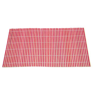 Bamboo Table Placemat | Eco Friendly Dining Table Mats | Plate Mat Settings - Red