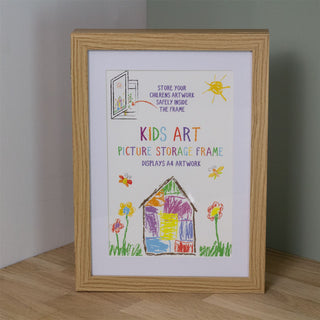 Kids Artwork Display Frame | Front Opening A4 Childrens Wall Art Storage Frame