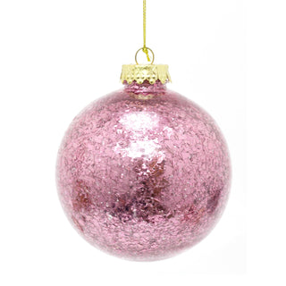 Confetti Christmas Bauble 10cm | Deluxe Christmas Ball Tree Decorations | Xmas Bauble Christmas Decor - Colour Varies One Supplied