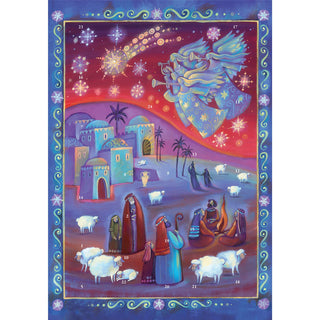 Christmas Advent Calendar The Shepherd's Watch Story Calendar | Religious Advent Calendar Traditional Advent Calendar | Picture Advent Calendar Paper Advent Calendar