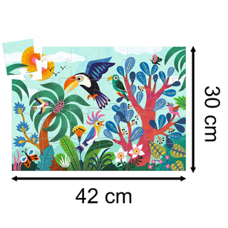 Djeco DJ07283 Silhouette Puzzles Coco the Toucan Bird Jigsaw Puzzle 24 Pieces