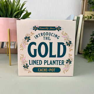 Pink And Gold Ceramic Cache Plant Pot Planter With Stand