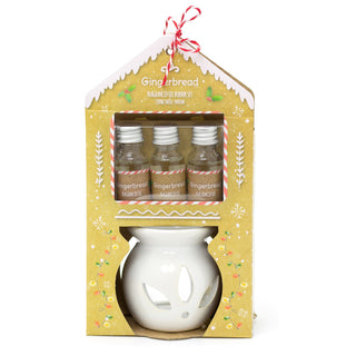 Christmas Ceramic Essential Oil Burner Diffuser With Gingerbread Fragrance Oils