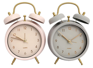 Lovely Retro Style Matt Metal Bell Alarm Clock