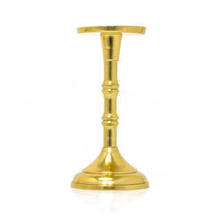 Gold Metal Dinner Candlestick | Pillar Candle Holder Aluminium Candlestick 20cm