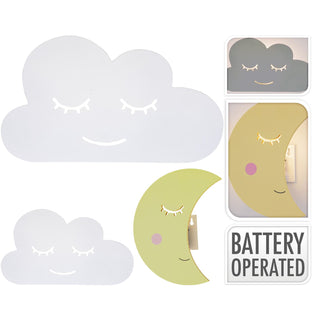 Children's Wooden Novelty Light Kids Battery Wall Light | Wall Mounted Children's Lamp With Remote Control Timer | Children's Night Lights For Bedroom Nursery Night Light